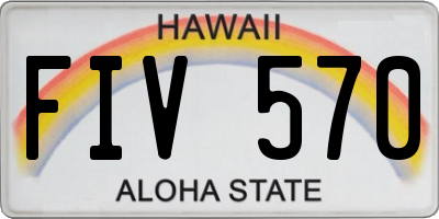 HI license plate FIV570