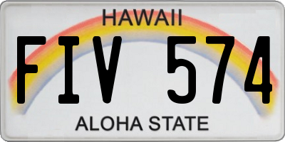 HI license plate FIV574
