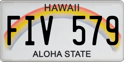 HI license plate FIV579