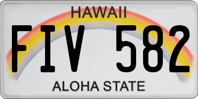 HI license plate FIV582