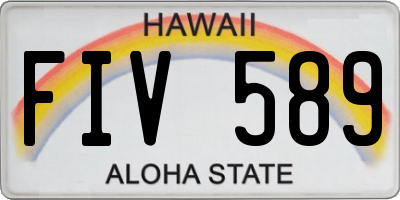 HI license plate FIV589