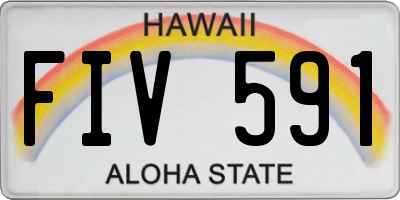 HI license plate FIV591