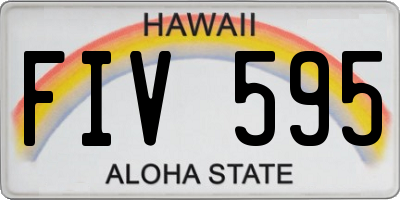 HI license plate FIV595