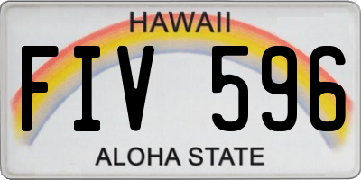 HI license plate FIV596