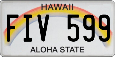 HI license plate FIV599