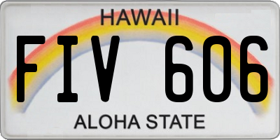 HI license plate FIV606
