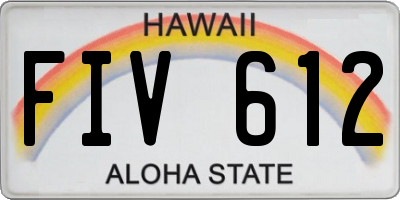 HI license plate FIV612