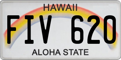 HI license plate FIV620