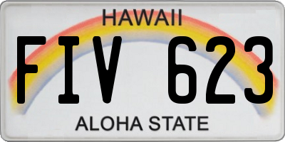 HI license plate FIV623
