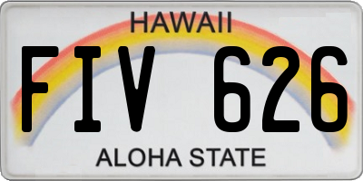 HI license plate FIV626
