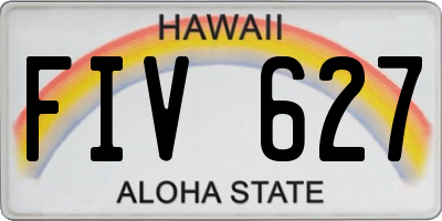 HI license plate FIV627