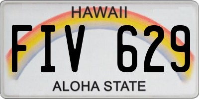 HI license plate FIV629