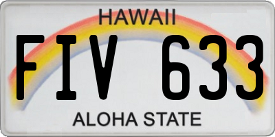 HI license plate FIV633