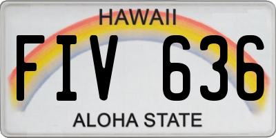 HI license plate FIV636