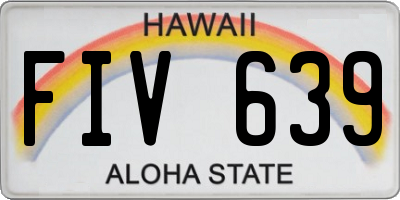 HI license plate FIV639