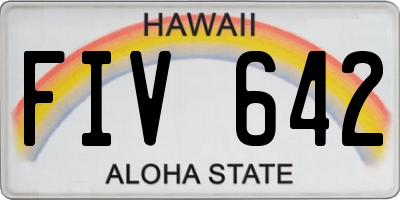 HI license plate FIV642