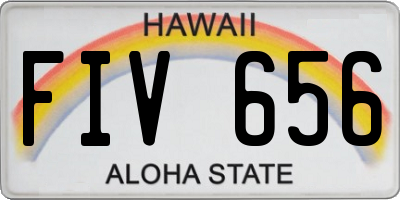 HI license plate FIV656