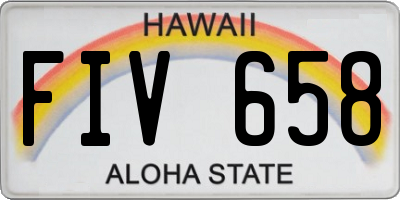 HI license plate FIV658