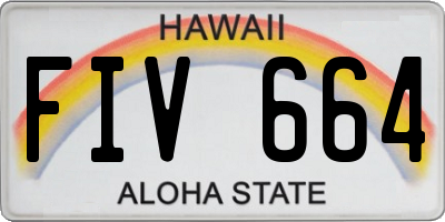 HI license plate FIV664