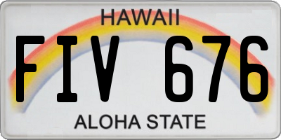 HI license plate FIV676