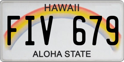 HI license plate FIV679