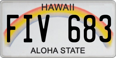 HI license plate FIV683