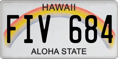 HI license plate FIV684