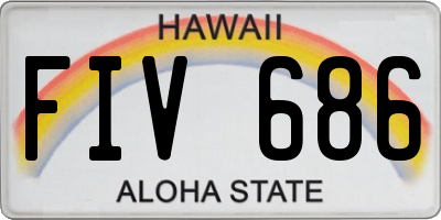 HI license plate FIV686