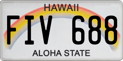 HI license plate FIV688