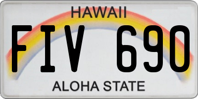 HI license plate FIV690