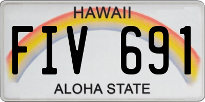 HI license plate FIV691