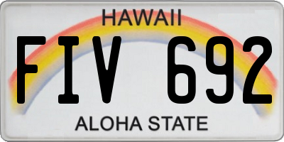 HI license plate FIV692