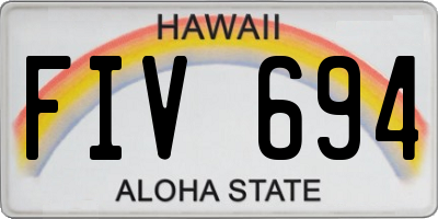 HI license plate FIV694