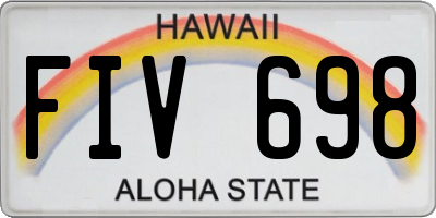 HI license plate FIV698