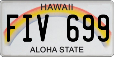 HI license plate FIV699