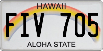 HI license plate FIV705