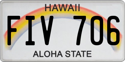 HI license plate FIV706