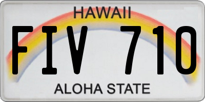 HI license plate FIV710