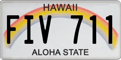 HI license plate FIV711