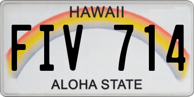 HI license plate FIV714