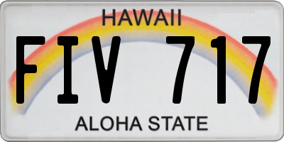 HI license plate FIV717