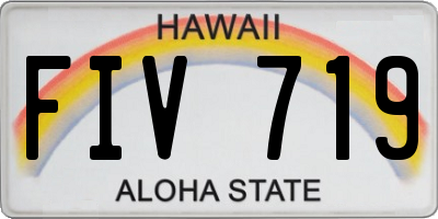 HI license plate FIV719