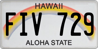 HI license plate FIV729