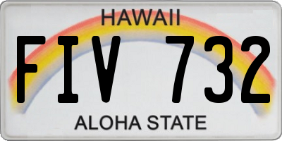 HI license plate FIV732