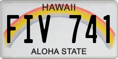 HI license plate FIV741