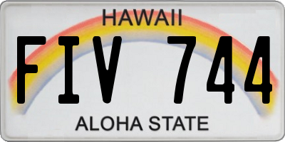 HI license plate FIV744