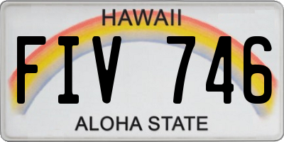 HI license plate FIV746