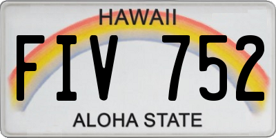 HI license plate FIV752