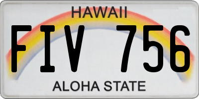 HI license plate FIV756
