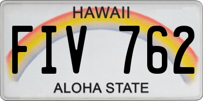 HI license plate FIV762